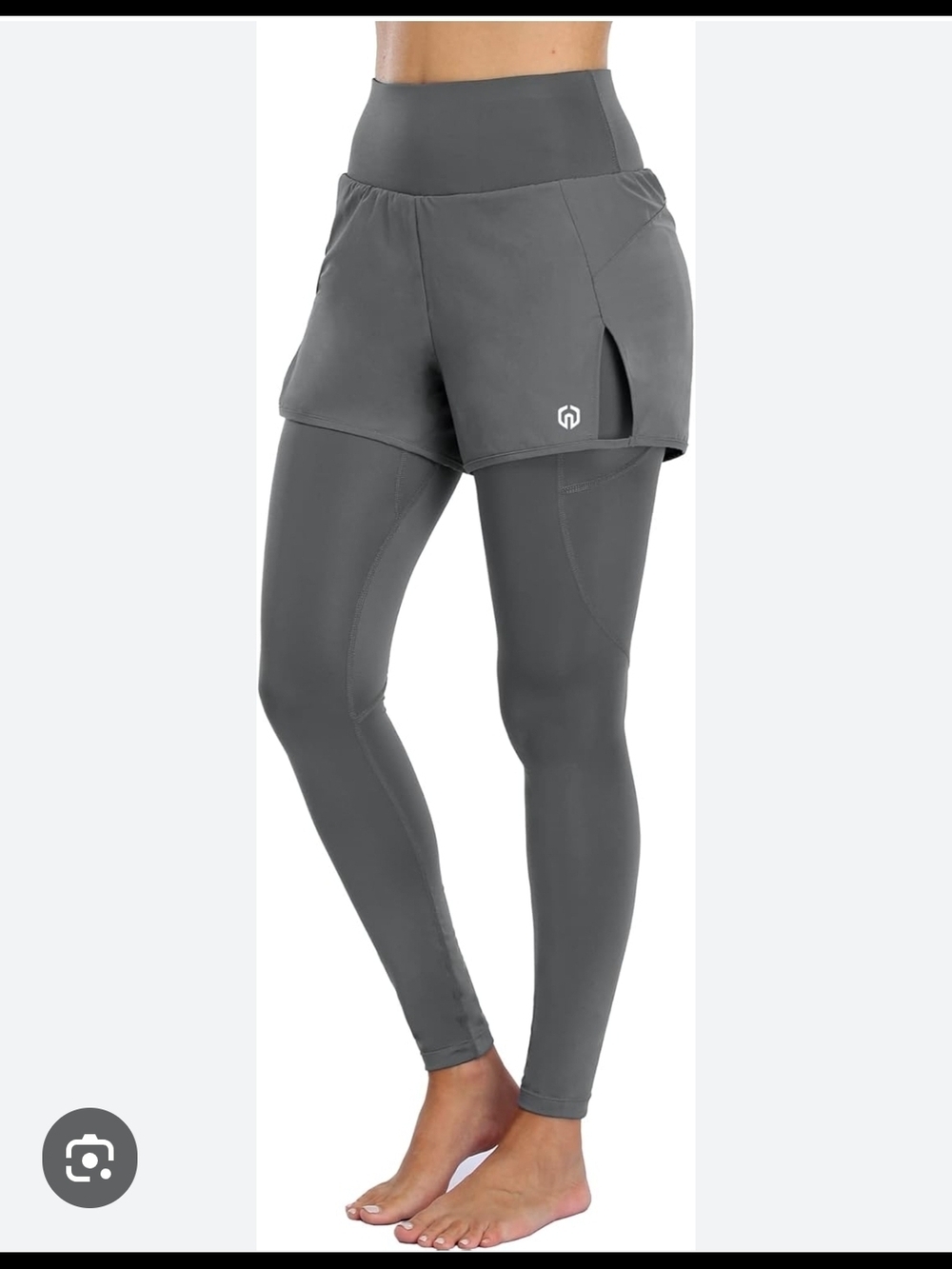 Neleus women's 2-in-1 yoga pants featuring a high-waisted design with